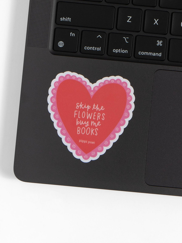 Skip the Flowers Buy Me Books Decal Sticker, 2 of 3