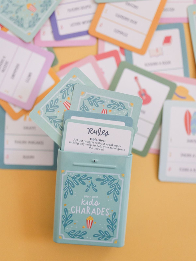 Kids Charades Game - Deck of Cards + Storage Tin, 2 of 9