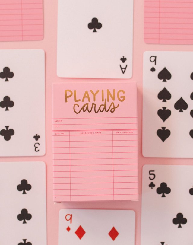 Pink Library Card Deck Of Playing Cards, 3 of 7