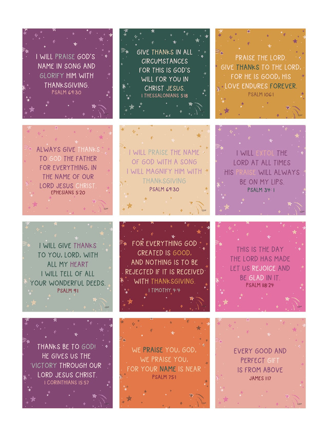 Verse for Gratitude – Bible Verse Card Set + Display Stand, 6 of 6