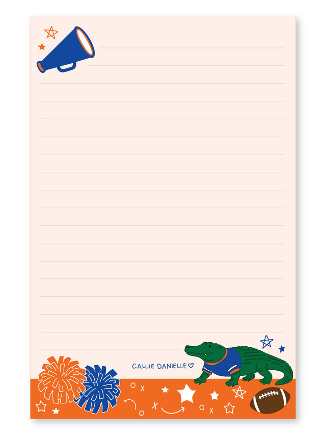 Gainesville Football Game Day 4×6 Lined Notepad, 1 of 2