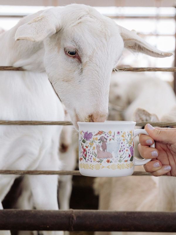Goat Folk Floral Mug, 3 of 8