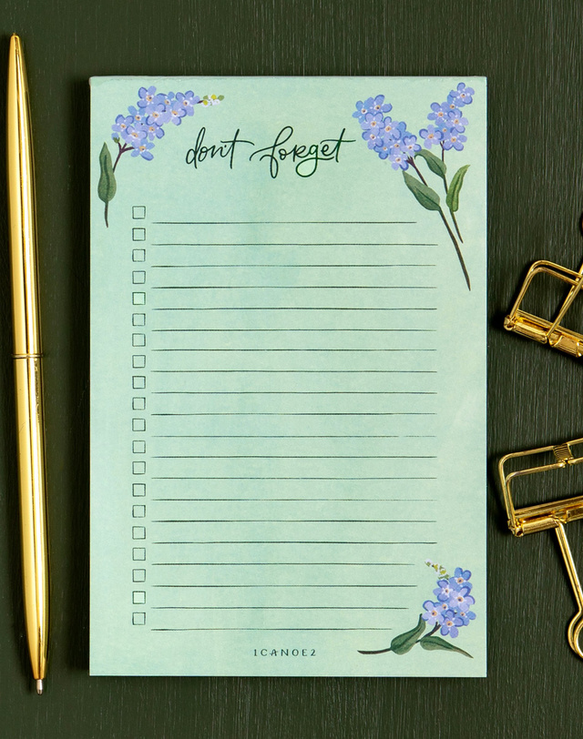 Forget-Me-Nots To Do Notepad, 2 of 2
