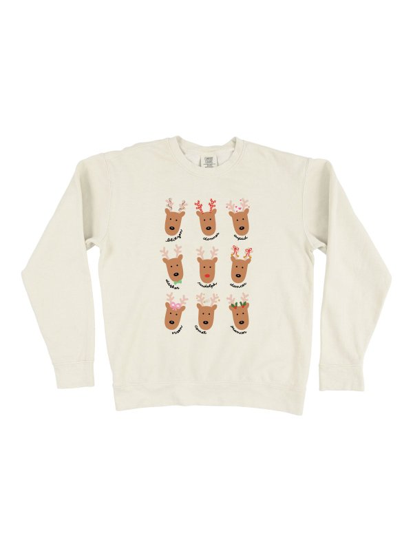 Reindeer Christmas Sweatshirt - Ivory, 1 of 1
