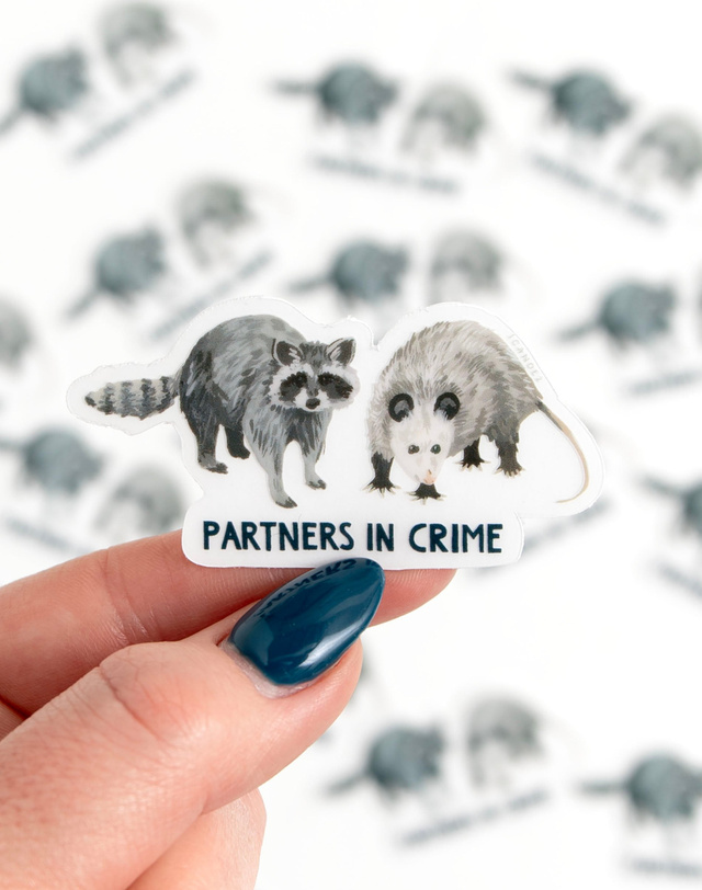 Partners In Crime Clear Decal Sticker, 1 of 3