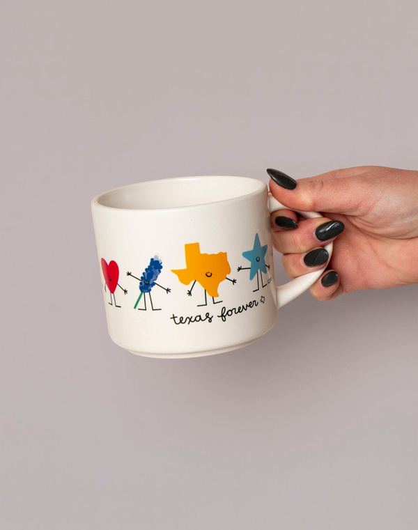 Texas Forever Doodle Friends Mug, 1 of 3