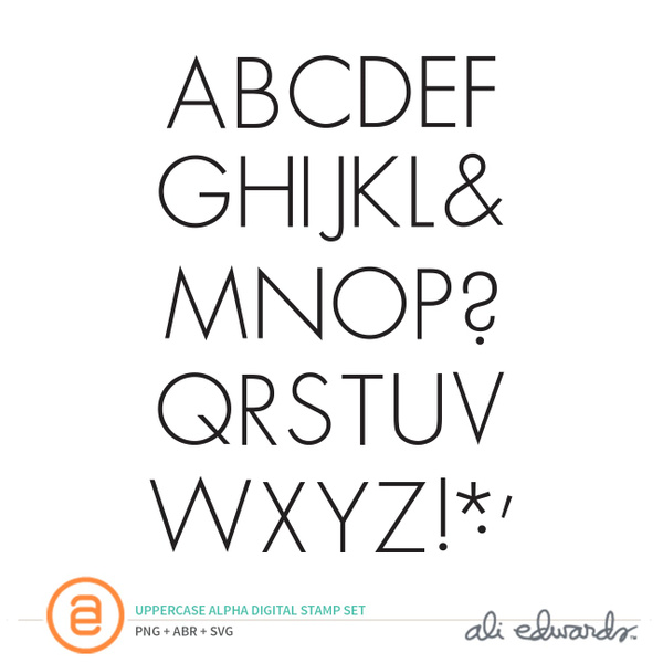 Uppercase Alpha Digital Stamp Set, 1 of 1