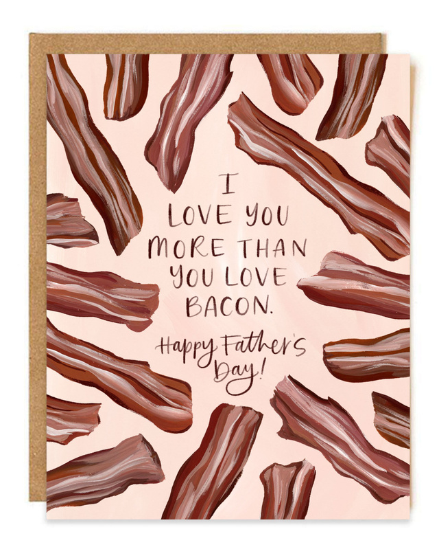 Father's Day Bacon Greeting Card, 1 of 1