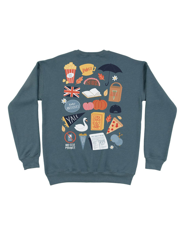 Stars Hollow in the Fall Sweatshirt - Heather Slate, 3 of 4