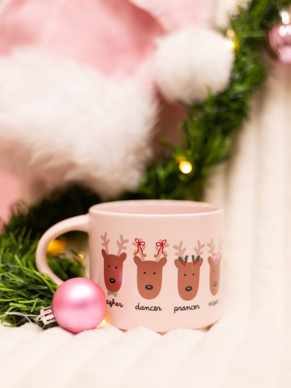 Santa's Reindeer Christmas Large Ceramic Mug, 2 of 5