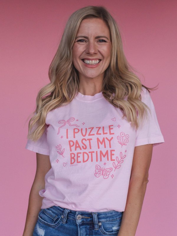 I Puzzle Past My Bedtime Tee - Blossom, 2 of 4
