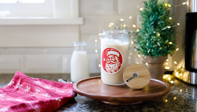 Santa Claus Glass Can, 2 of 4