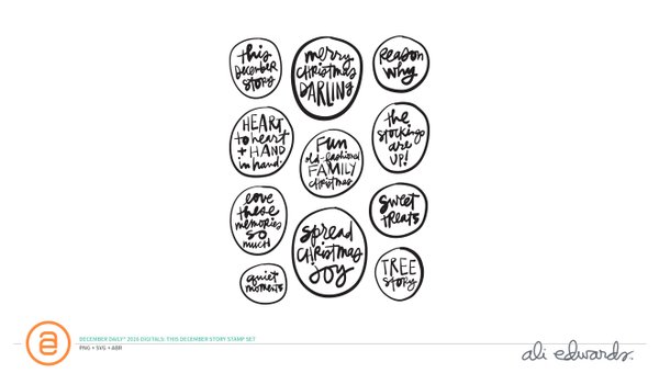 December Daily® 2026 Digital 6×8 This December Story Stamp Set, 1 of 1