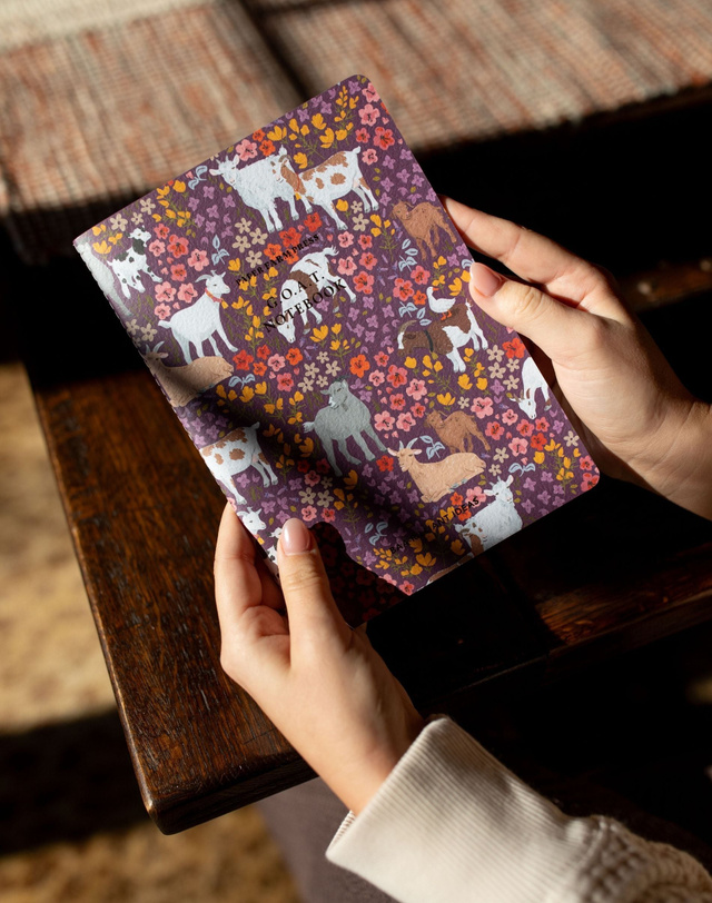 Goats & Flowers Stitched Notebook, 2 of 5