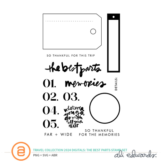 Travel Collection 2024 The Best Parts Digital Stamp Set, 1 of 1