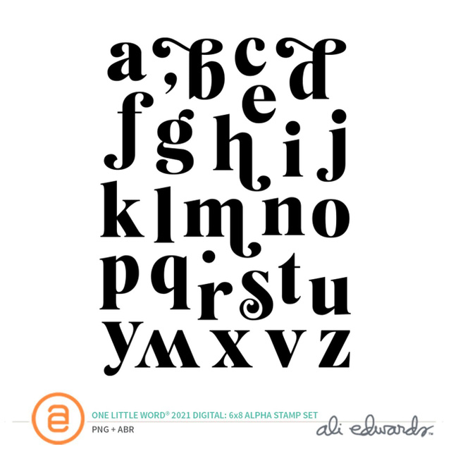 One Little Word® 2021 Digital Alpha Stamp Set, 1 of 1