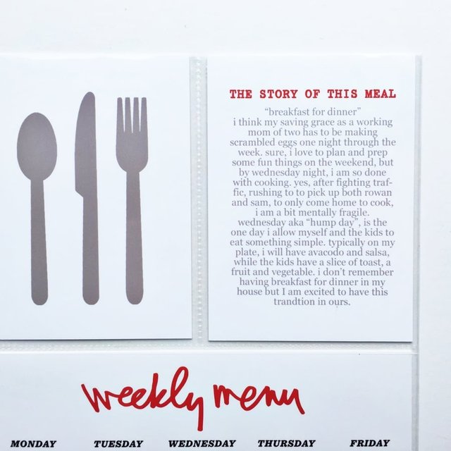 Weekly Menu, 3 of 4