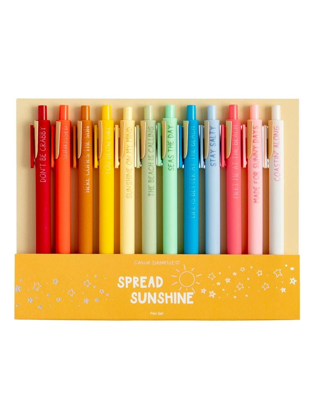 Spread Sunshine Coastal-Inspired Pen Set of 12, 1 of 6