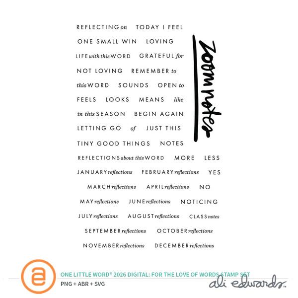 One Little Word® 2026 4×6 Reflections Digital Stamp Set, 1 of 1