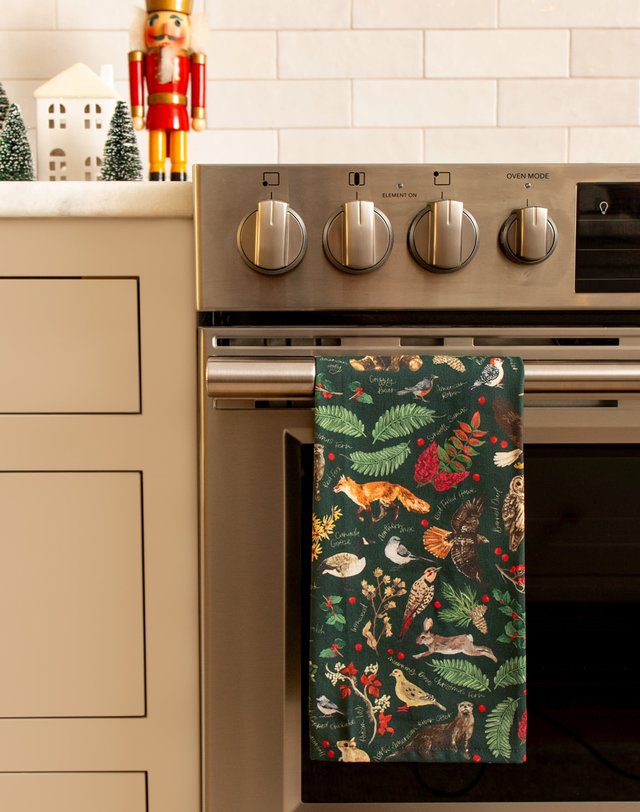 Winter Flora & Fauna Kitchen Towel, 2 of 4