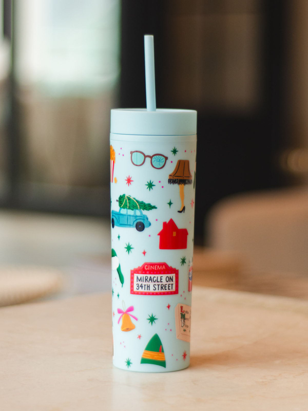 Christmas Movie Favorites 16oz Skinny Acrylic Tumbler - Mint, 3 of 4