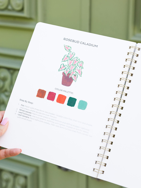 Houseplants Learn-To-Paint Gouache Paint Book, 6 of 9