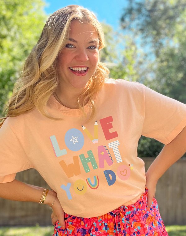 Love What You Do - Callie Tee - Peachy Pink, 1 of 3