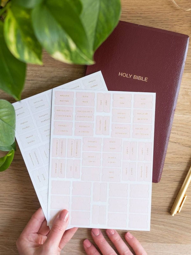 Pink & Cream Bible Tabs, 3 of 7