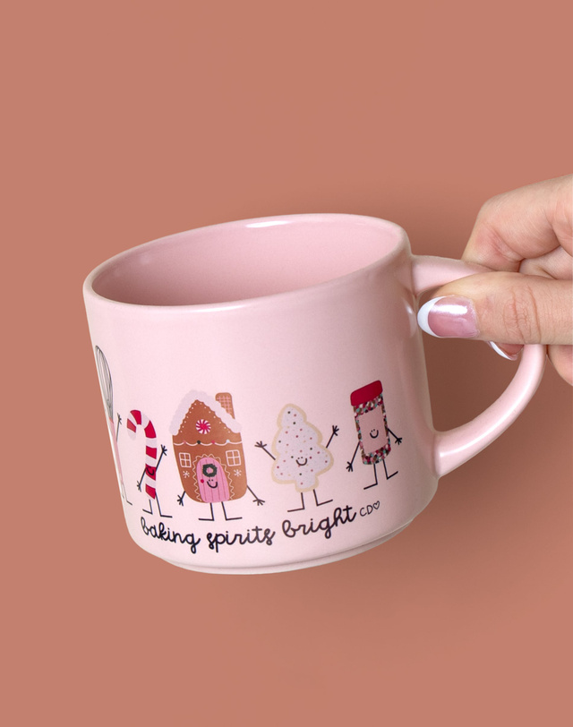 Baking Spirits Bright Christmas Large Ceramic Mug, 1 of 5