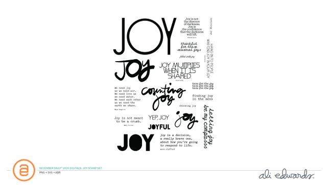 December Daily® 2026 Digital 6×8 Joy Stamp Set, 1 of 1