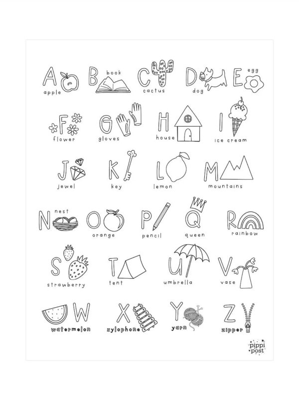 ABCs Digital Coloring Page, 1 of 1