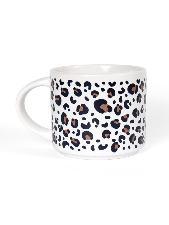Leopard Print Large Ceramic Mug - Cream, 3 of 3
