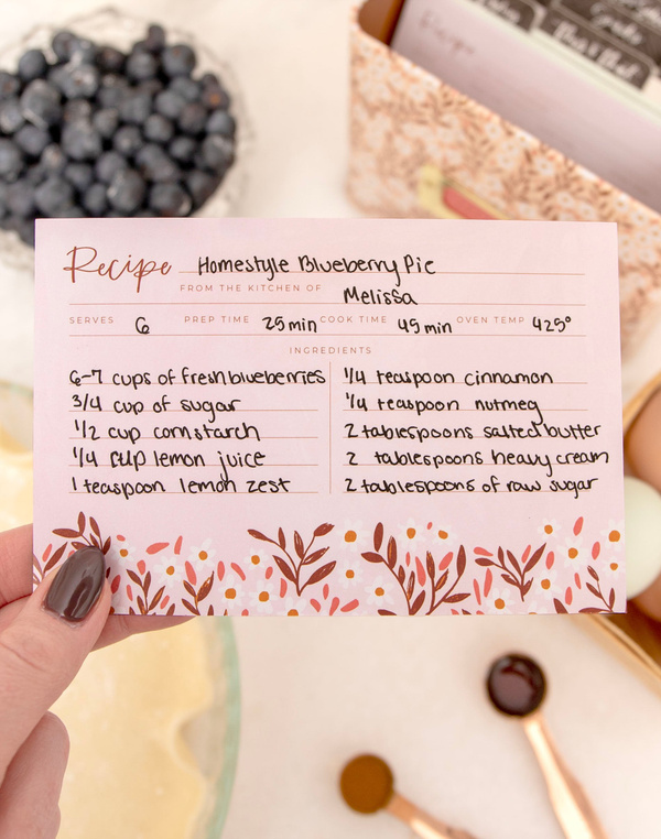 Pink Daisy Recipe Cards - Set of 50, 3 of 6