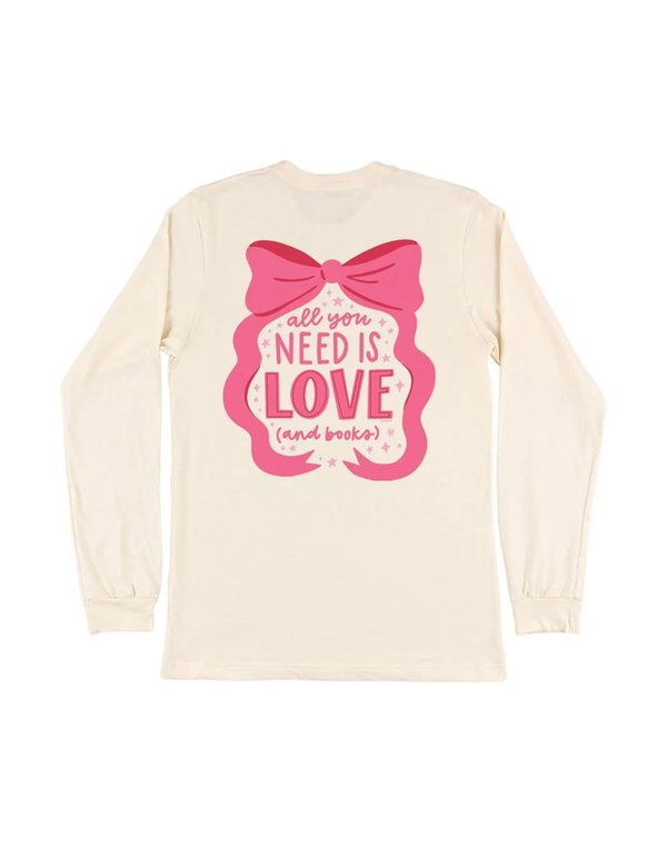 All You Need Is Love And Books Long-Sleeve Tee - Natural, 5 of 5
