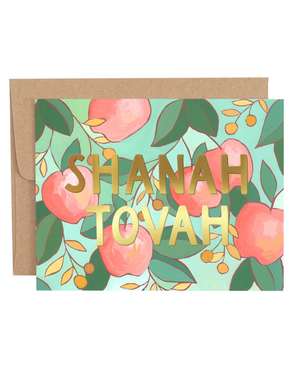 Rosh Hashanah Apples Greeting Card, 1 of 1