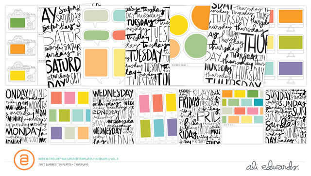 Week In The Life™ 2021 Digital 6×8 Layered Templates + Overlays, 1 of 1