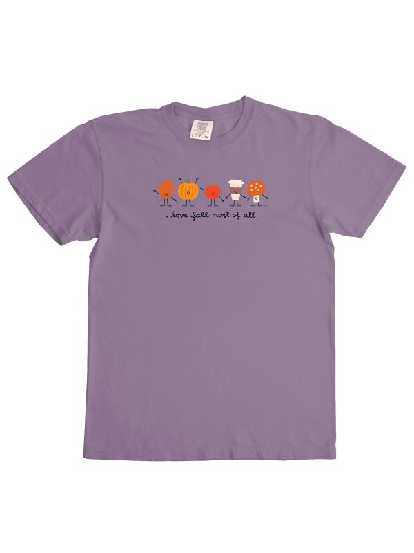 I Love Fall Most of All Tee - Wine, 3 of 3