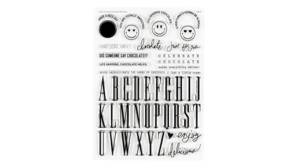 Stamp Set : 6×8 Life Happens, Chocolate Helps, 1 of 6