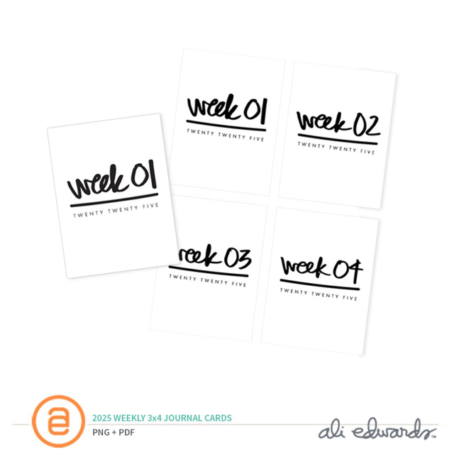 2025 Weekly 3×4 Digital Journal Cards, 1 of 1