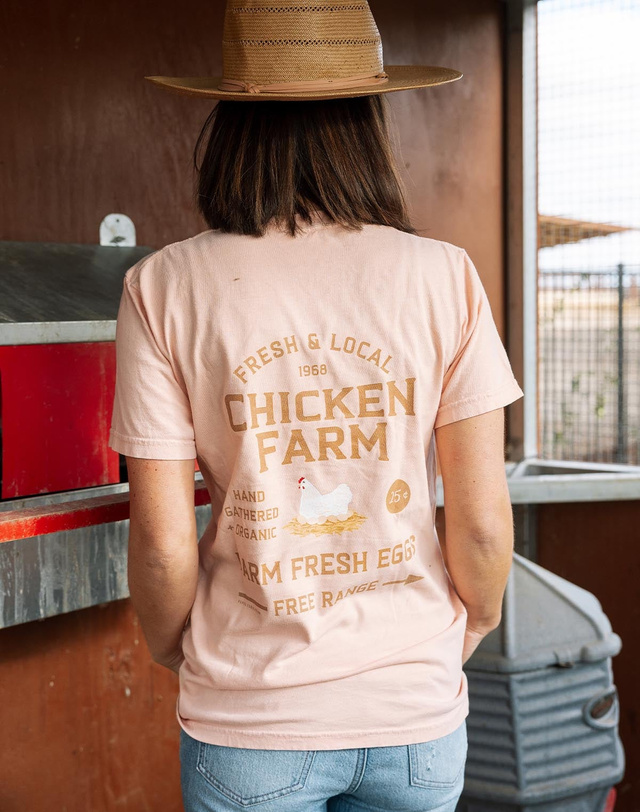 Chicken Farmers Market Tee - Peachy, 3 of 7