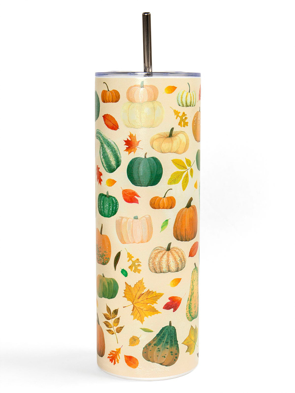 Pumpkins & Gourds Fall 20oz Stainless Steel Skinny Tumbler, 2 of 4