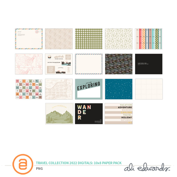 Travel Collection 2022 Digital Patterned Paper Pack, 1 of 1