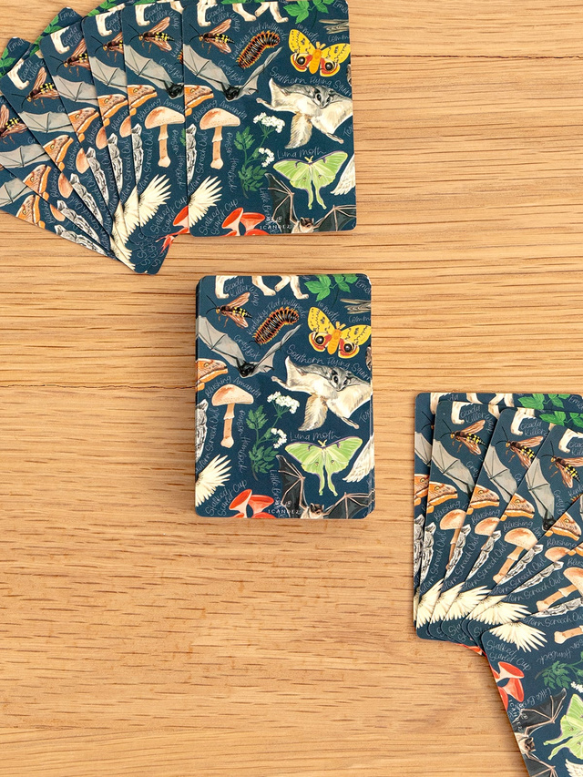 Midnight Flora & Fauna Deck of Playing Cards, 4 of 6