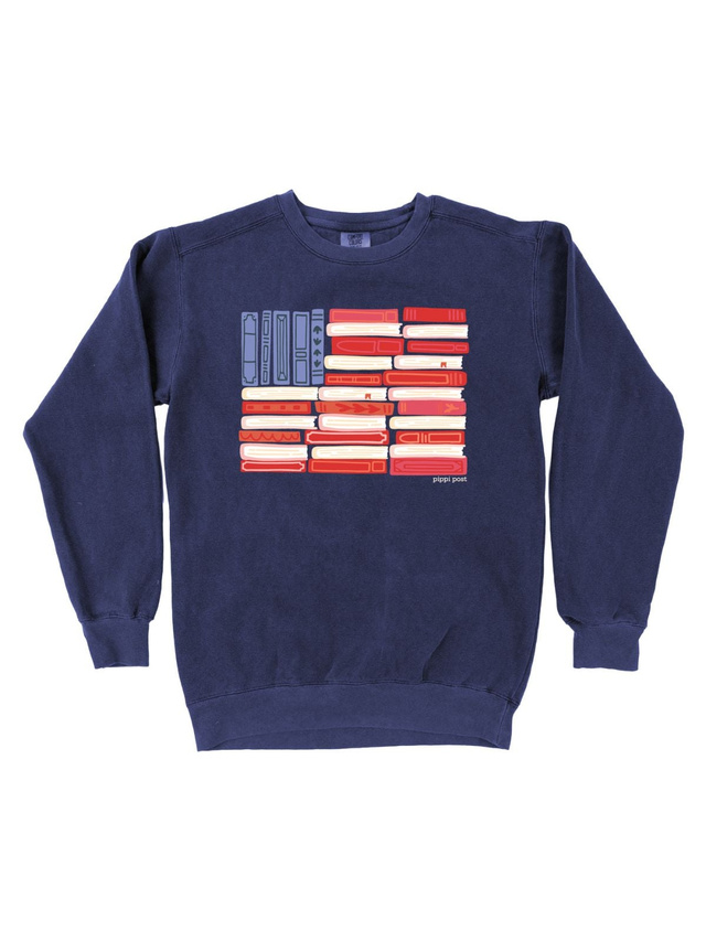 American Flag Books Sweatshirt - True Navy, 4 of 4
