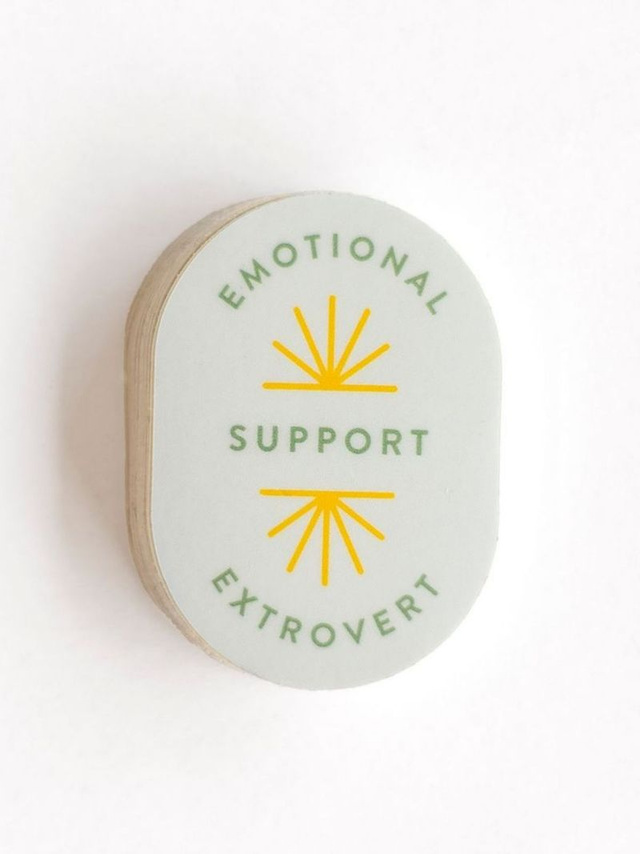Emotional Support Extrovert Decal Sticker, 1 of 2