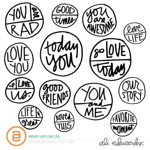 Messy Life Digital Circles, 1 of 9