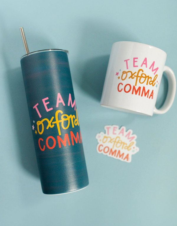 Team Oxford Comma Decal Sticker, 5 of 5