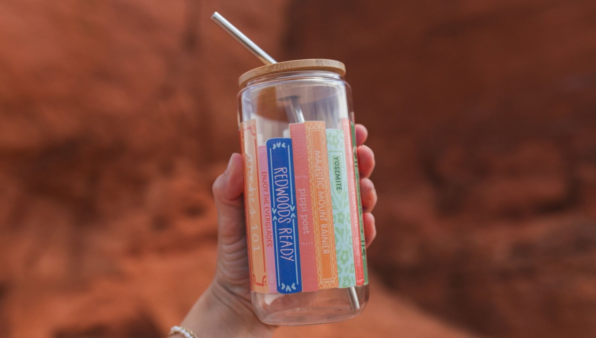 National Parks Books Glass Can