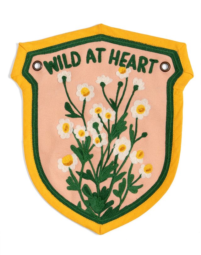 Wild At Heart Embroidered Canvas Banner, 4 of 6