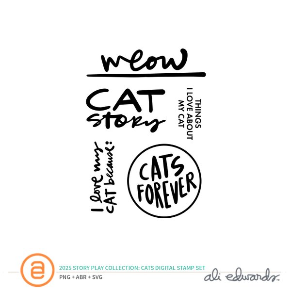 Story Play Cats Digital Stamp Set, 1 of 1